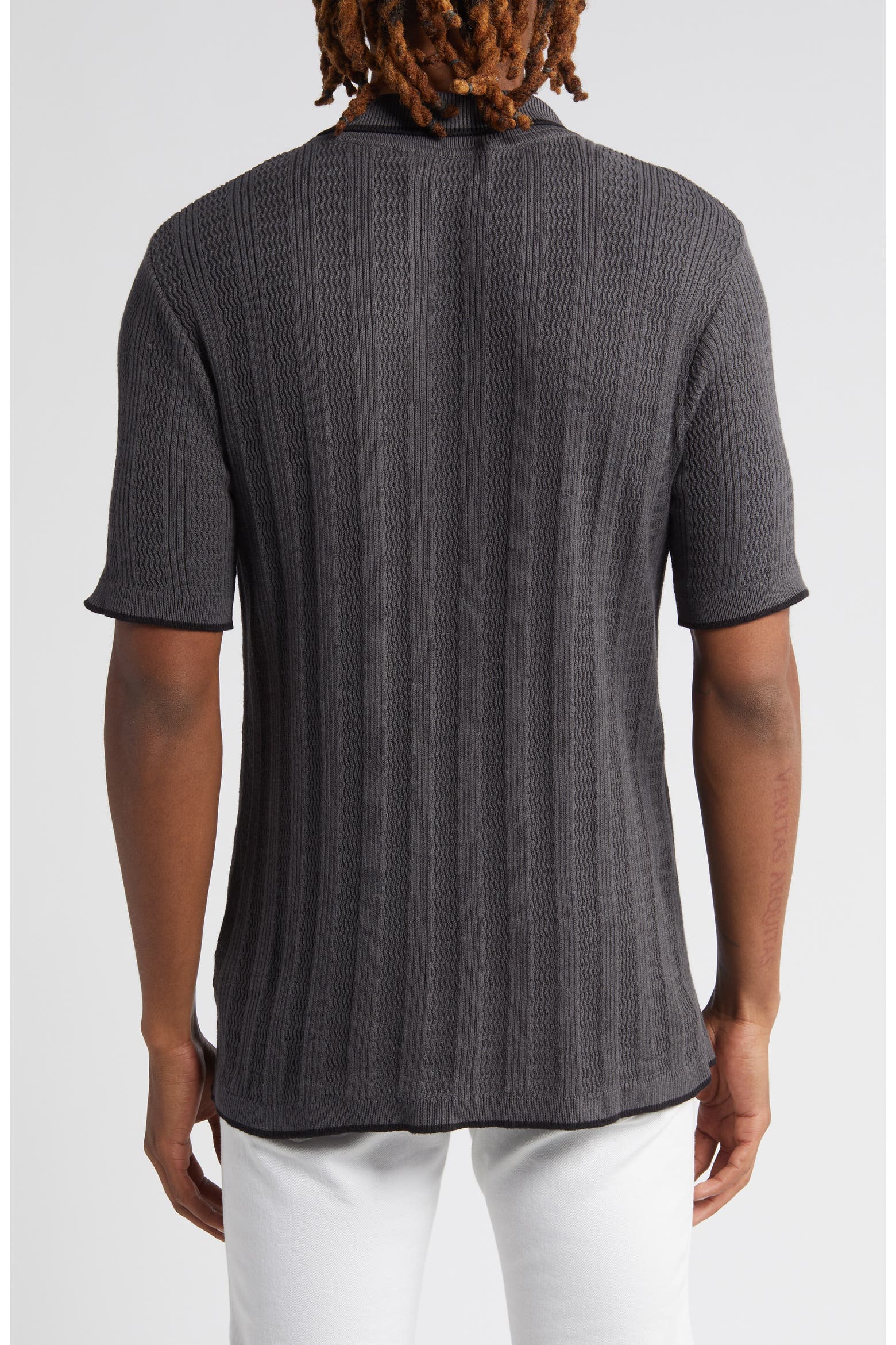 Textured Stripe Knit Polo (Men) | Nordstromrack