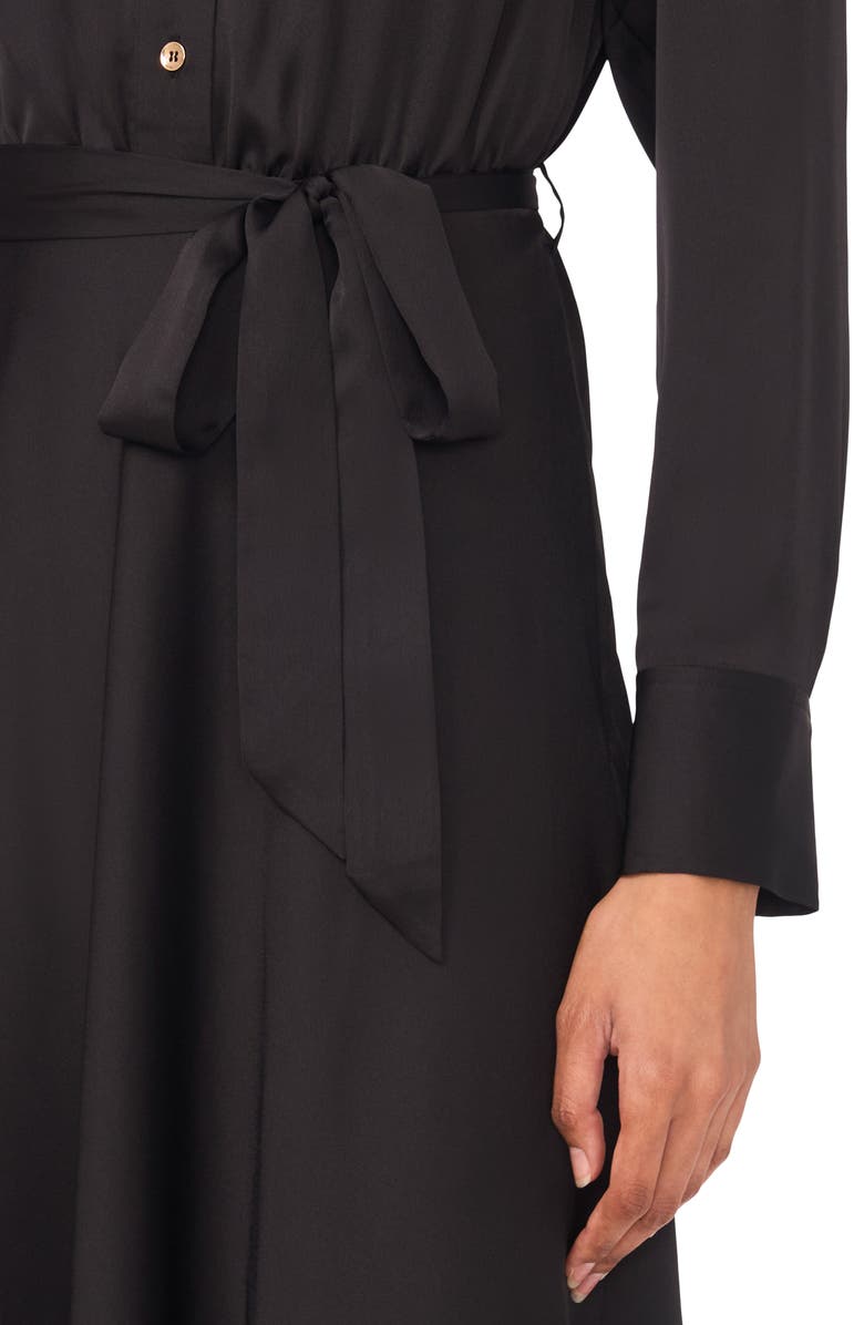 Ted Baker Isabelle Long Sleeve Belted Shirtdress, Alternate, color, Rich Black