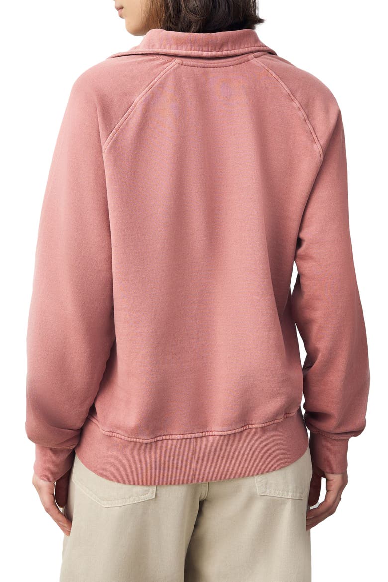 Cotton Polo Sweatshirt, Alternate, color, PINK
