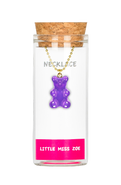 Little Miss Zoe Gummy Bear Charm Necklace in Gift Bottle