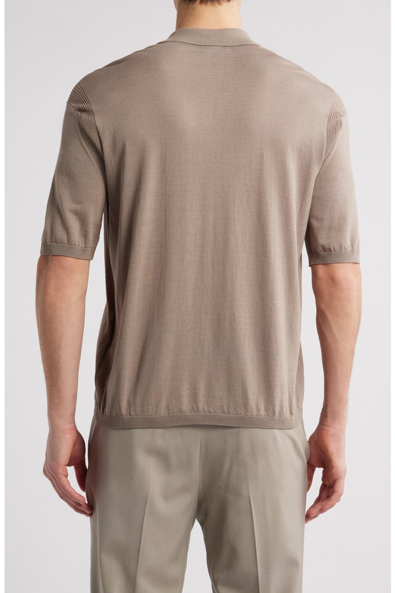 Lightweight Short Sleeve Quarter Zip Polo, Alternate, color, SOLID LIGHT/ PASTEL B