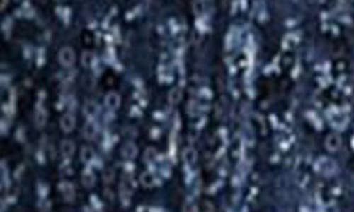 Guess Elisa Sequin Crop Jacket In Blue
