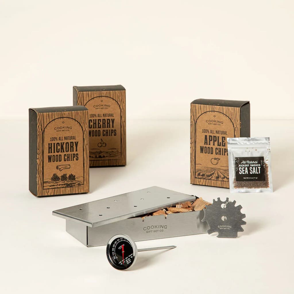 Cooking Gift Set Co Grill Smoker Gift Set In Silver
