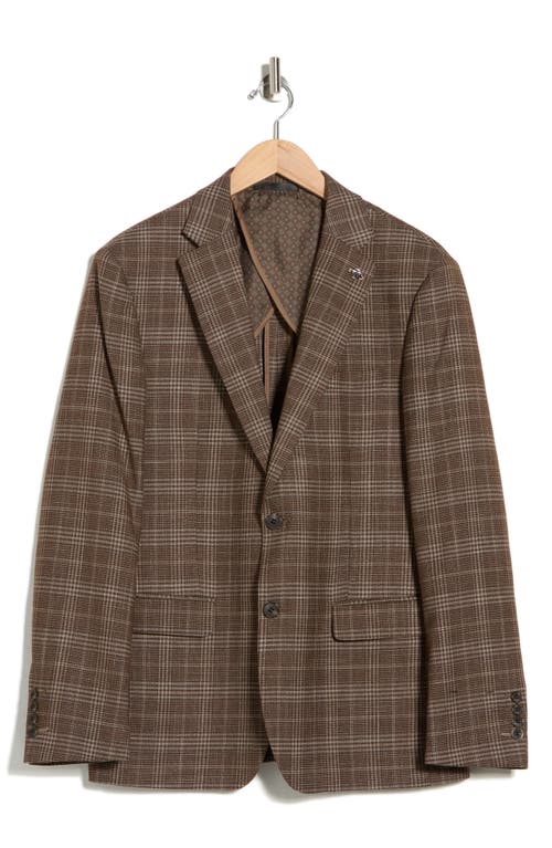 Tom Baine Plaid Two-button Sport Coat In Animal Print