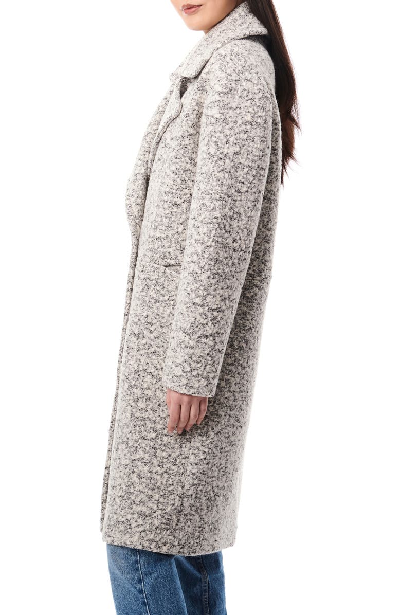 Bernardo Double Breasted Bouclé Coat, Alternate, color, 