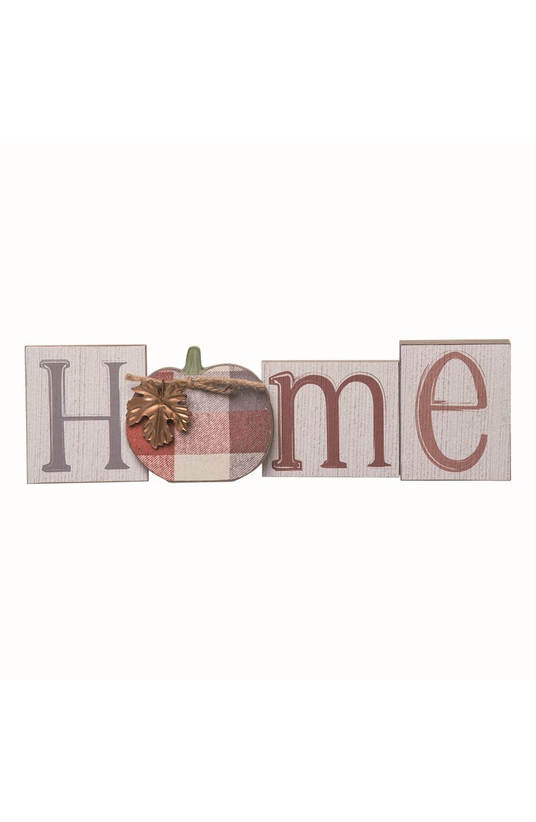 Transpac Wood White Harvest Autumn Home Tabletop Decor, Main, color, White