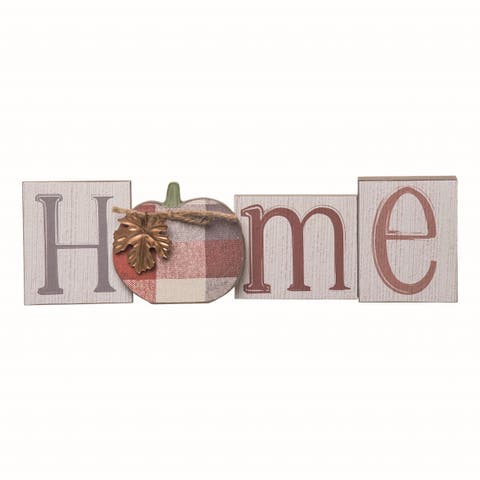 Wood White Harvest Autumn Home Tabletop Decor
