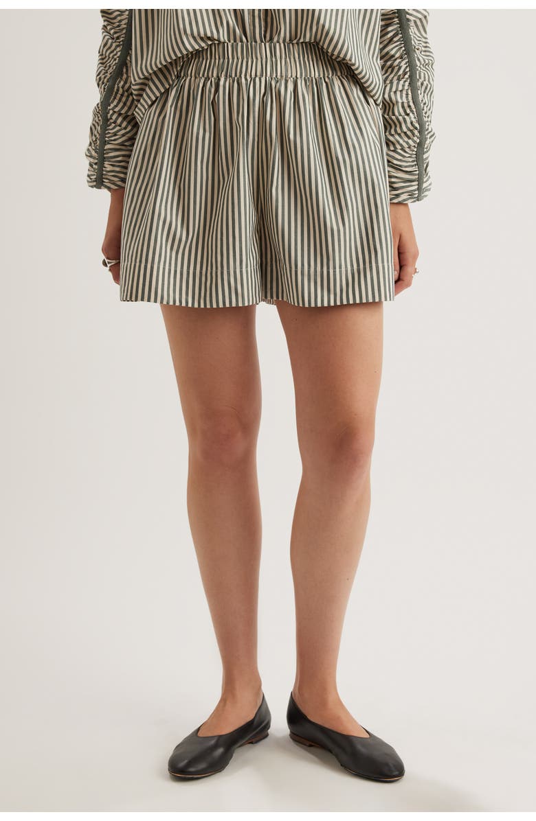 Merlette Antibes Stripe Short, Alternate, color, Cedar Stripe