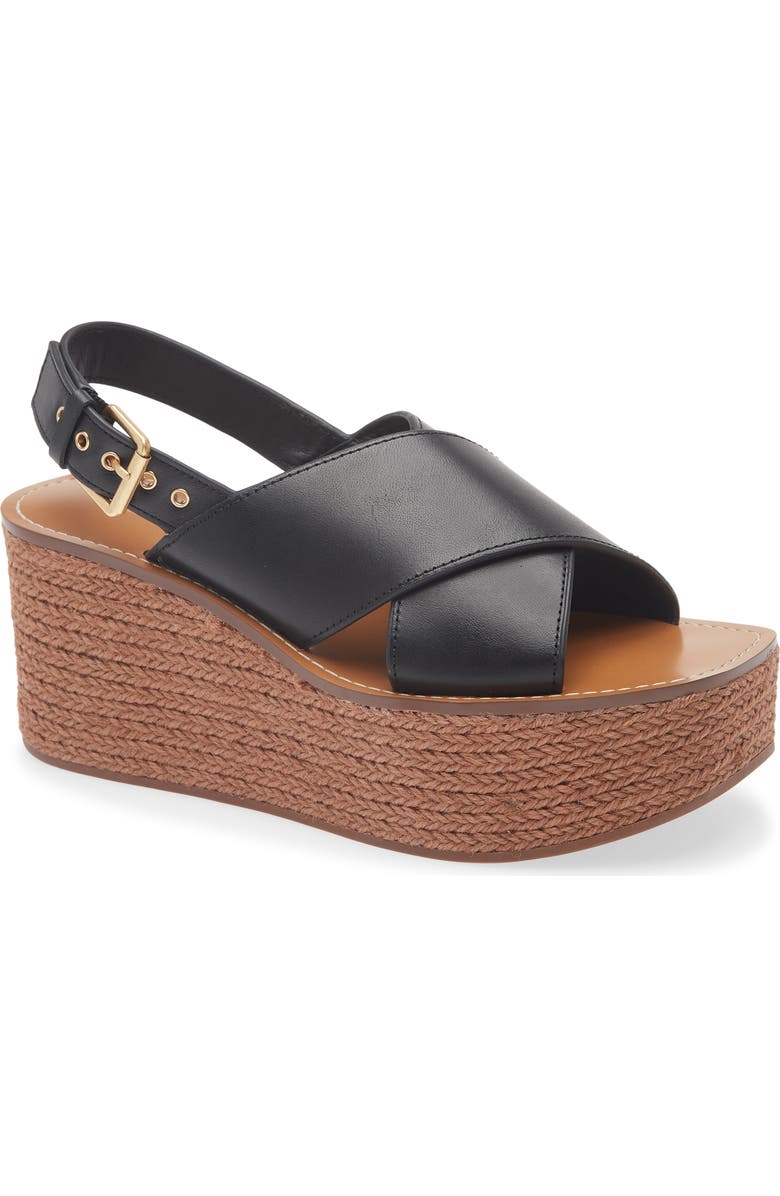 Madewell The Amee Wedge Platform Sandal, Main, color, True Black