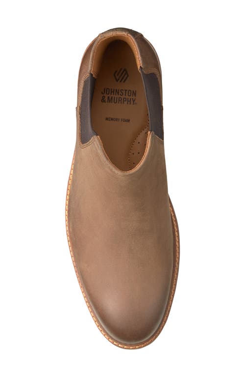 Johnston & Murphy Calder Plain Toe Chelsea Boot In Brown