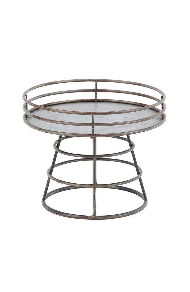 SONOMA SAGE HOME Gray Metal Farmhouse Cake Stand, Main, color, 