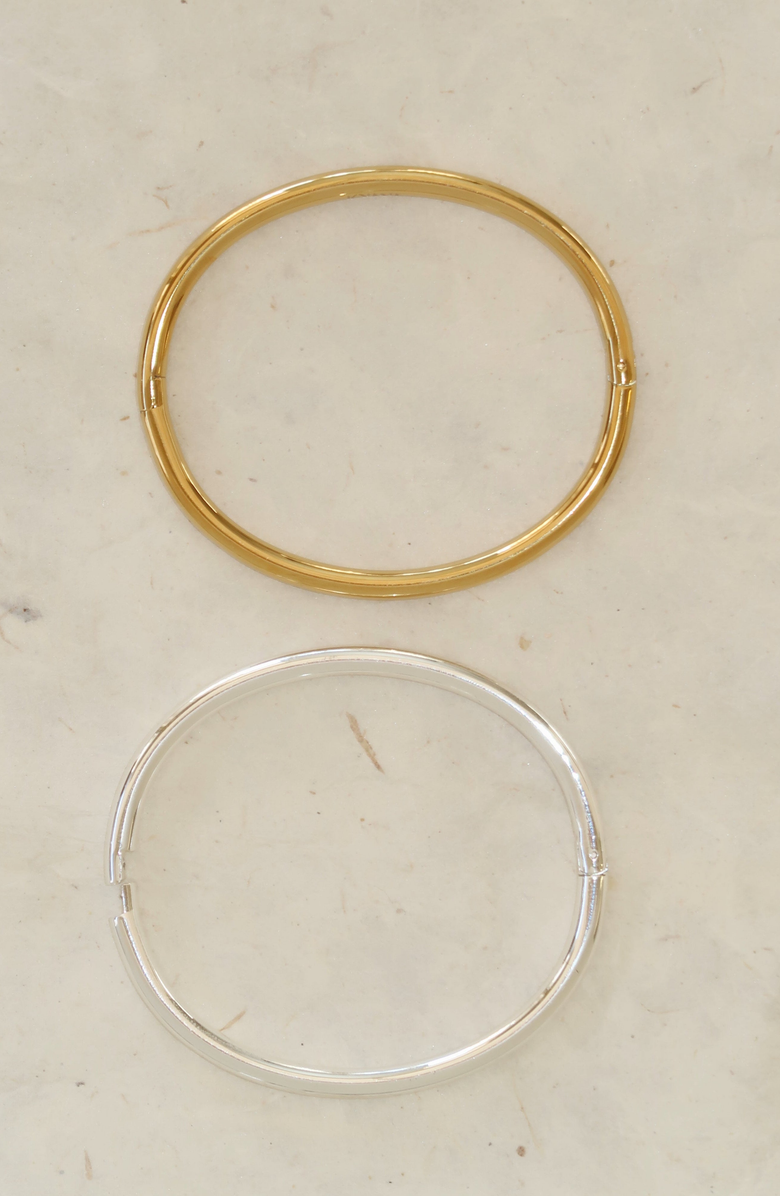 Joiana Jewelry Classic Slim Bangle, Alternate, color, White Silver