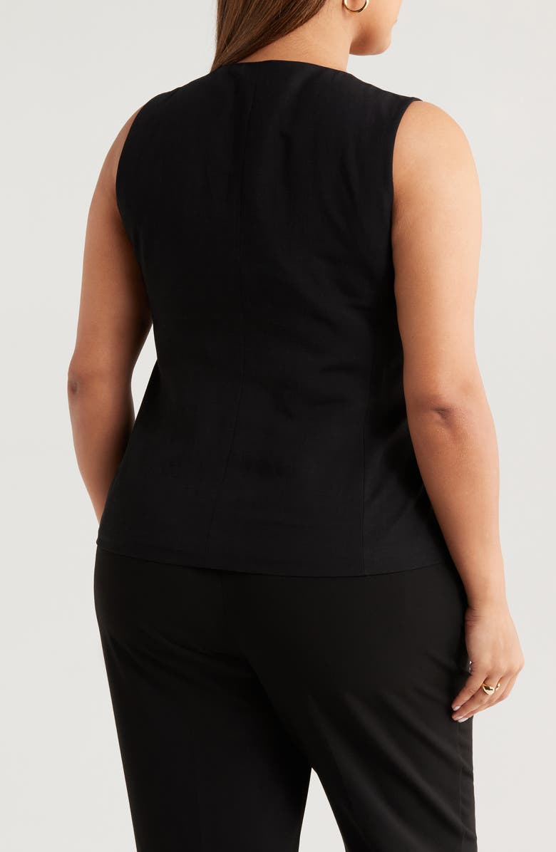 Nordstrom Button Front Vest, Alternate, color, Black