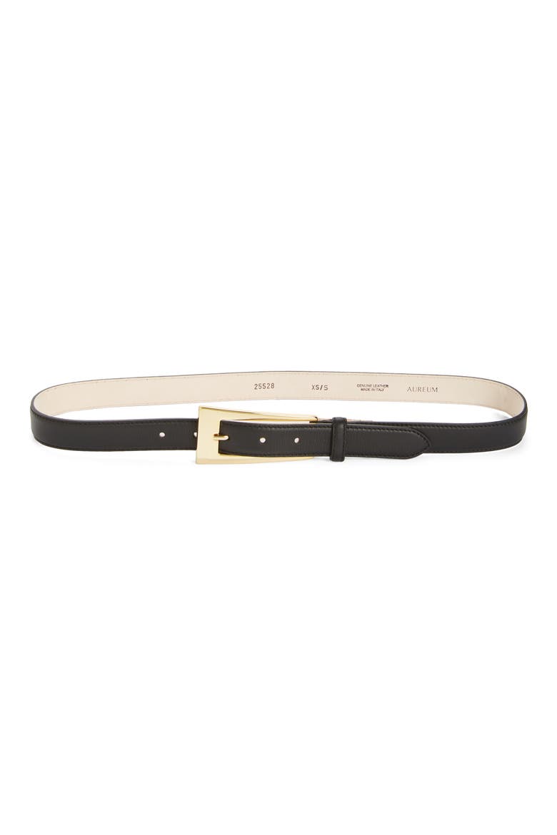 No. 10 Leather Belt, Main, color, BLACK GOLD