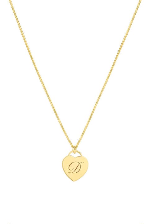 Alice Initial Heart Pendant Necklace