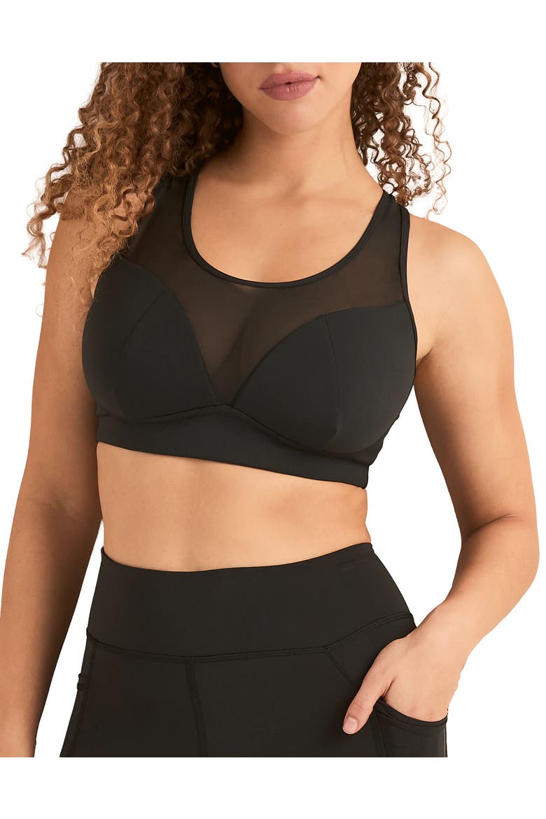 Aura Sports Bra, Main, color, Black