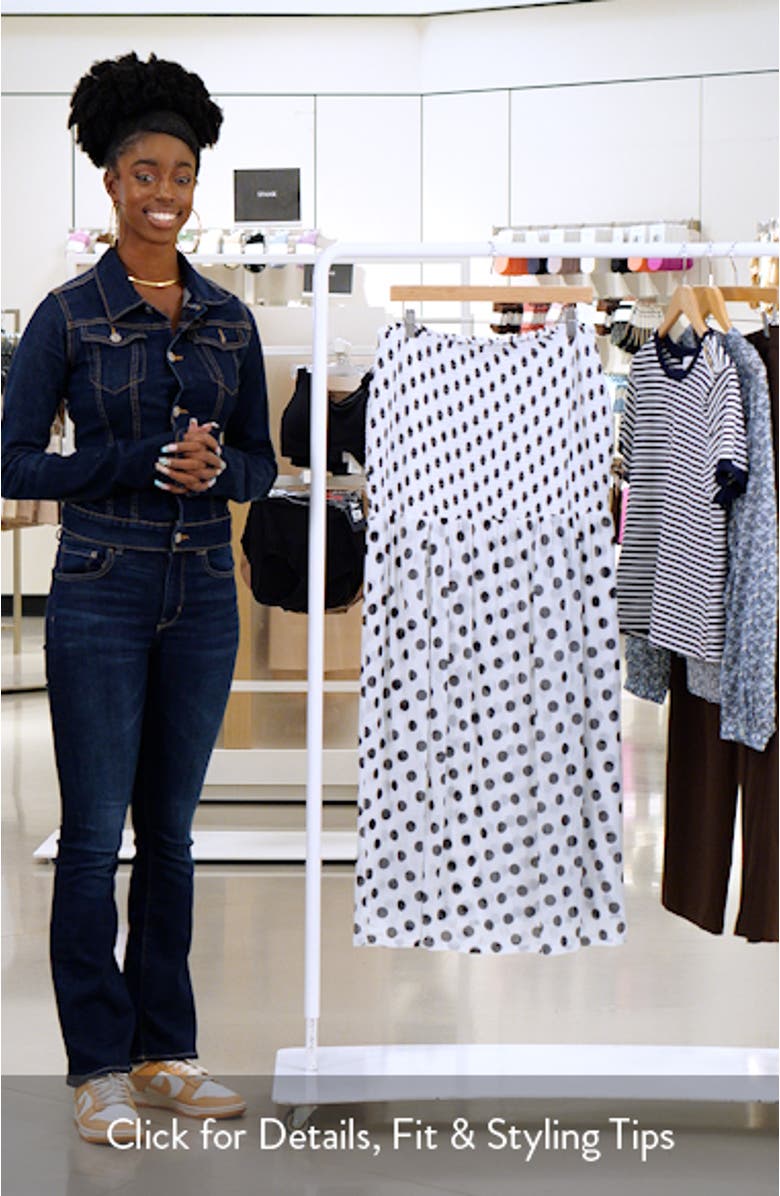 Quincy Print Smocked Mesh Maxi Skirt, sales video thumbnail