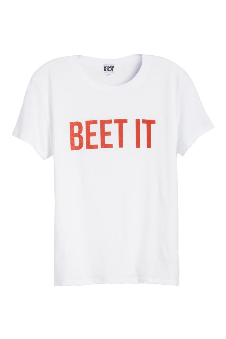 Beet It Graphic Tee, Alternate, color, WHITE