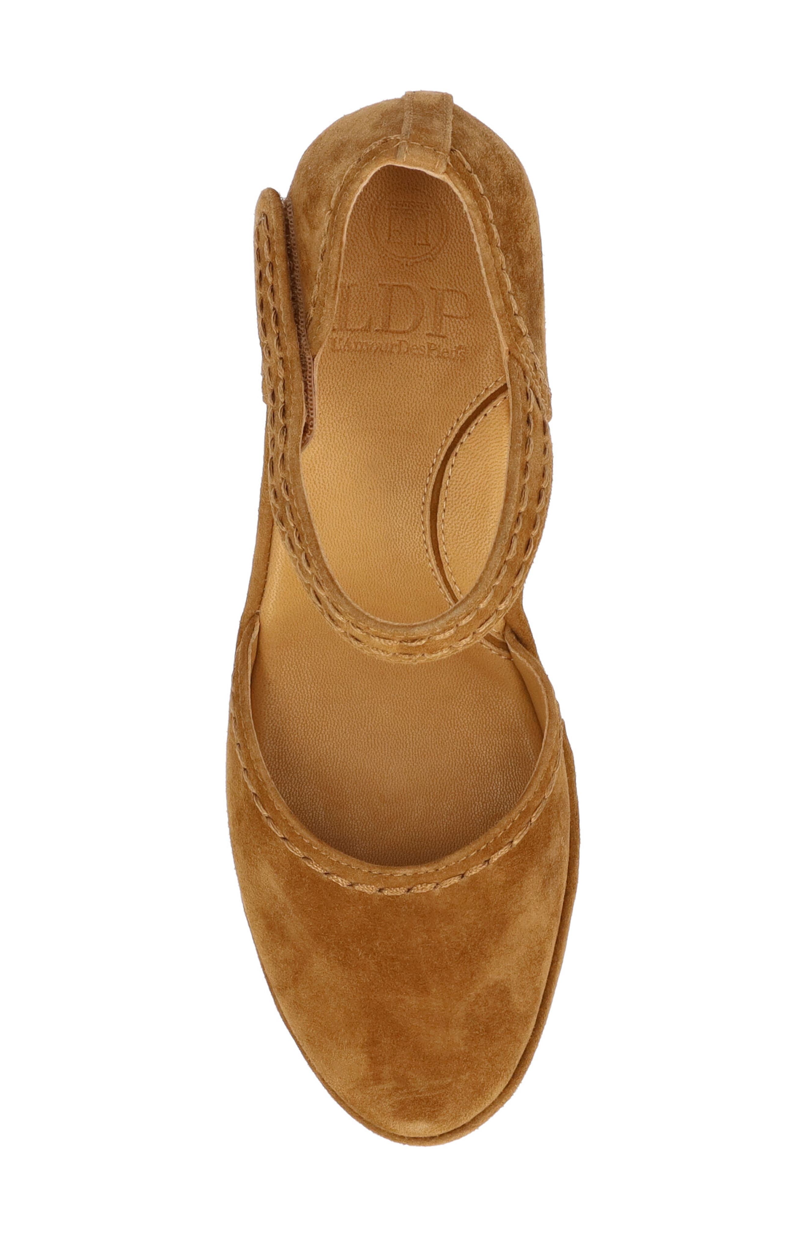 L'Amour des Pieds Orva Ankle Strap Wedge, Alternate, color, Coffee