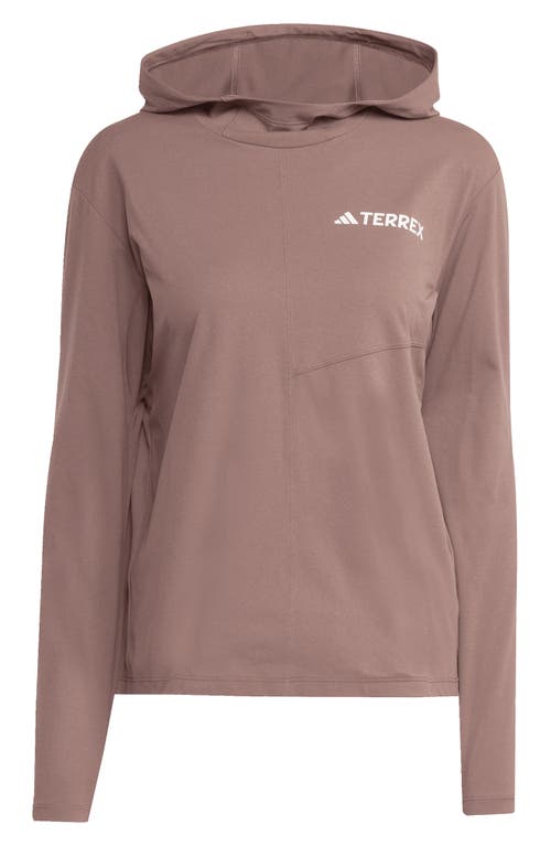 Adidas Originals Adidas Terrex Multi Climacool Hooded Pullover In Brown