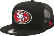 New Era Men's New Era  Black San Francisco 49ers Core Team 9FIFTY Trucker Snapback Hat