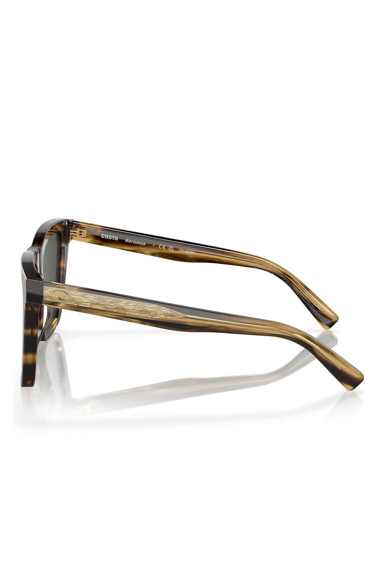 Keramas 54mm Polarized Square Sunglasses, Alternate, color, TORTOISE/ GRAY 580G