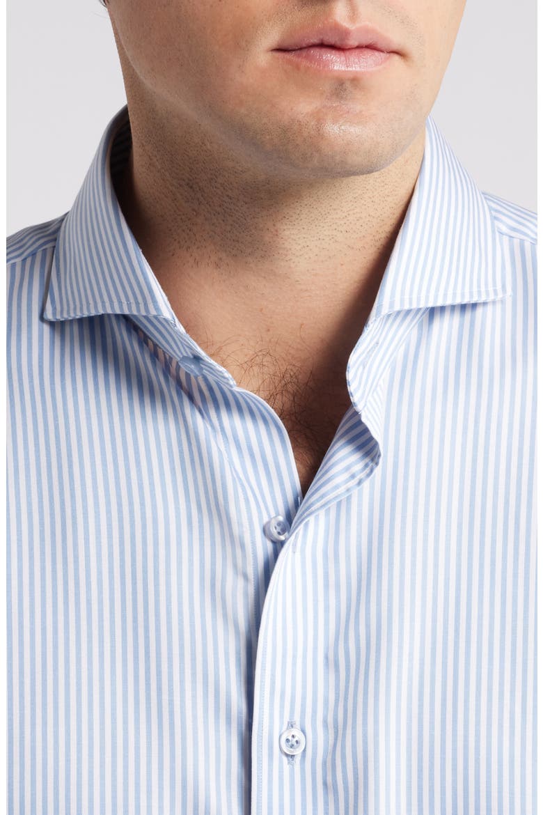 Stripe Button-Up Shirt, Alternate, color, LAGUNA BLUE