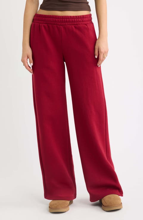 Low Rise Wide Leg Sweatpants