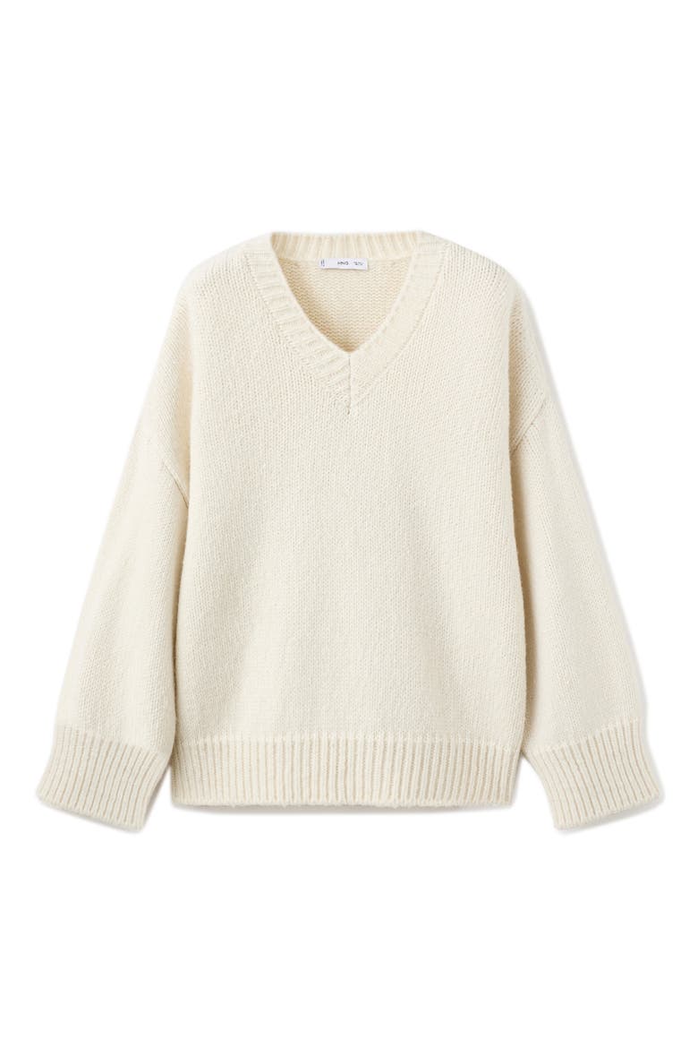 Selection Chunky V-Neck Sweater, Main, color, ECRU