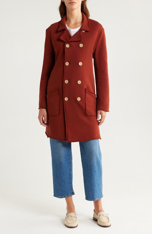 Frank & Eileen Tipperary Double Breasted Cotton Triple Fleece Trench Coat