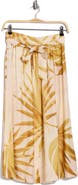 Joie Palm Print Pull-On Midi Skirt