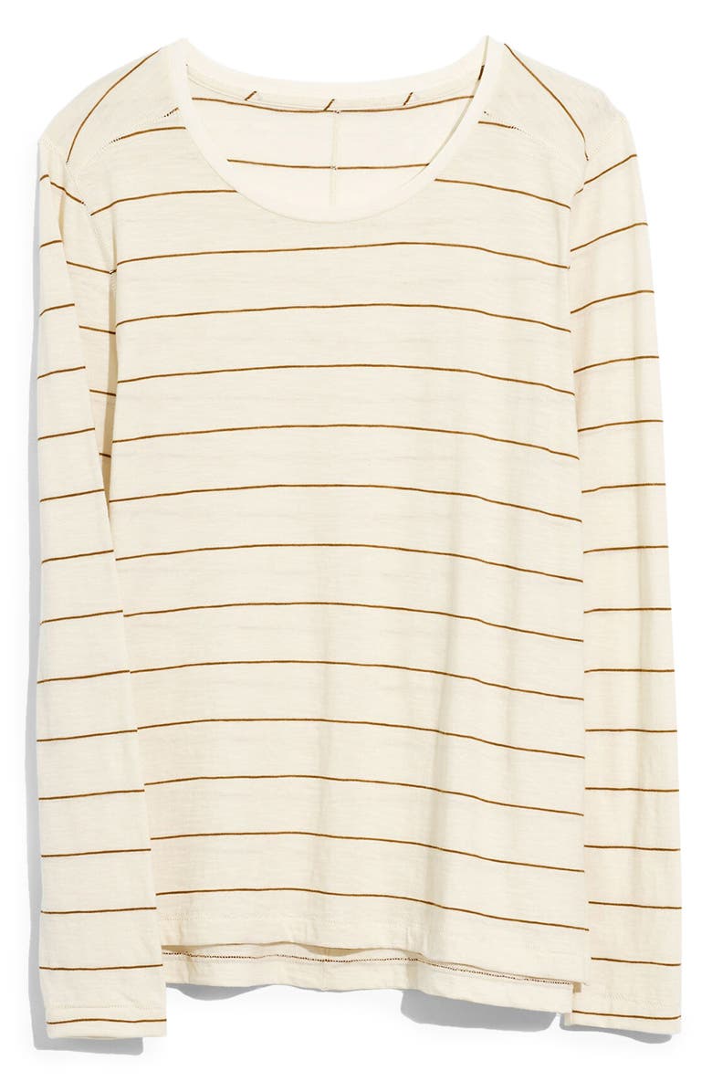 Madewell Stripe Whisper Cotton Long Sleeve Tee, Alternate, color, 