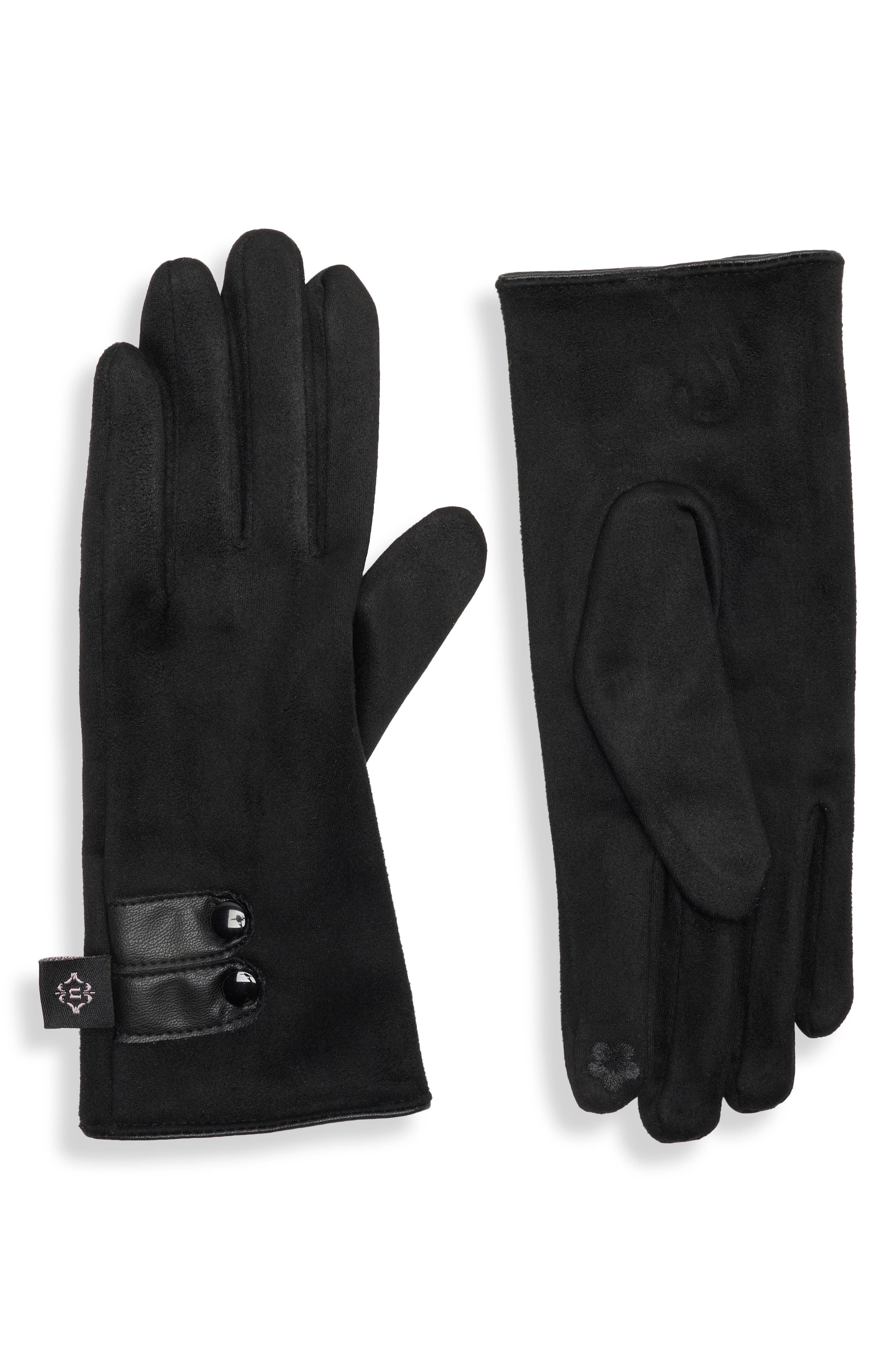 Nanette Lepore Snap Buckle Detail Gloves