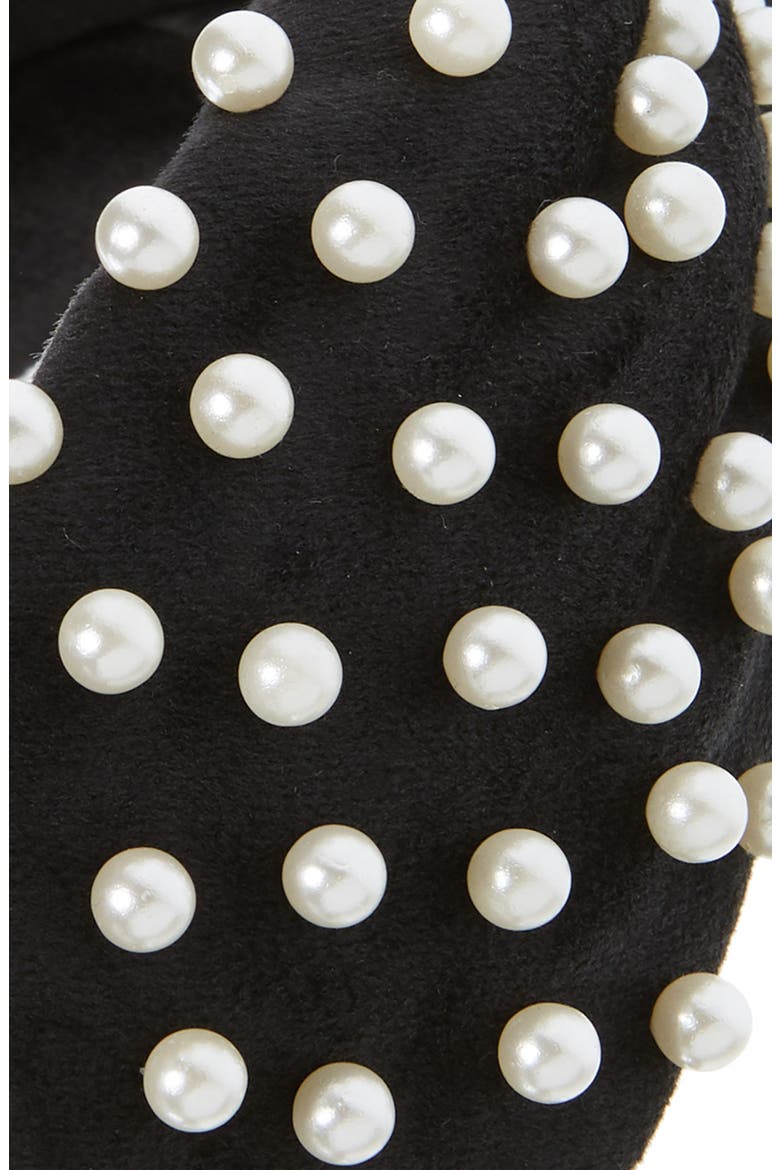 Imitation Pearl Headband, Alternate, color, JET