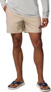 Columbia Men's Columbia Natural Ohio State Buckeyes PFG Terminal Roamer™ Omni-Shade™ Stretch Shorts