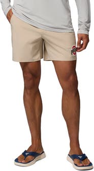 Columbia Men's Columbia Natural Ohio State Buckeyes PFG Terminal Roamer™ Omni-Shade™ Stretch Shorts