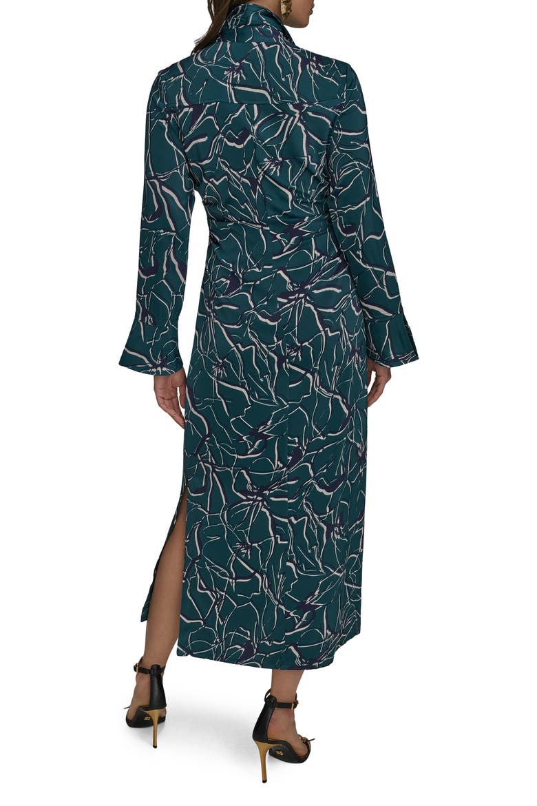 Floral Long Sleeve Shirtdress, Alternate, color, GREEN/ ECLIPSE