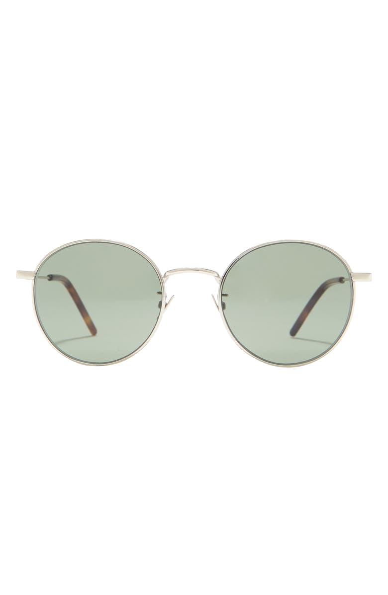 Saint Laurent 52mm Round Sunglasses, Main, color,
