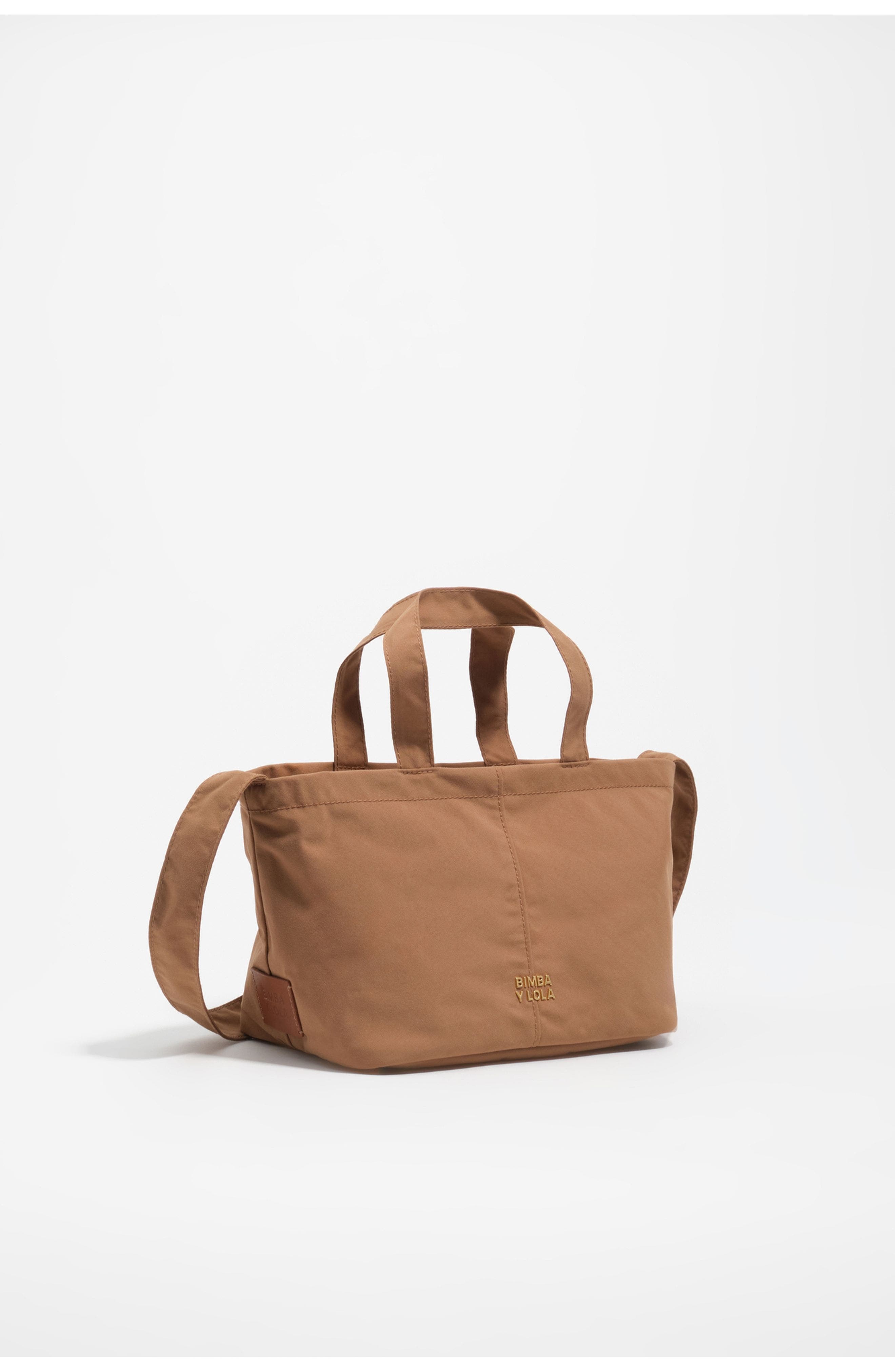 Bimba y Lola Metal Logo Crossbody Bag, Main, color, Cinnamon