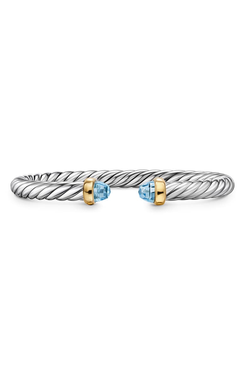 David Yurman Cablespira<sup>®</sup> Flex Bracelet, 6mm, Main, color, Blue Topaz