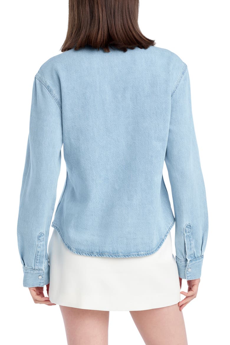 The Ace Denim Snap Front Top, Alternate, color, WESTWOOD