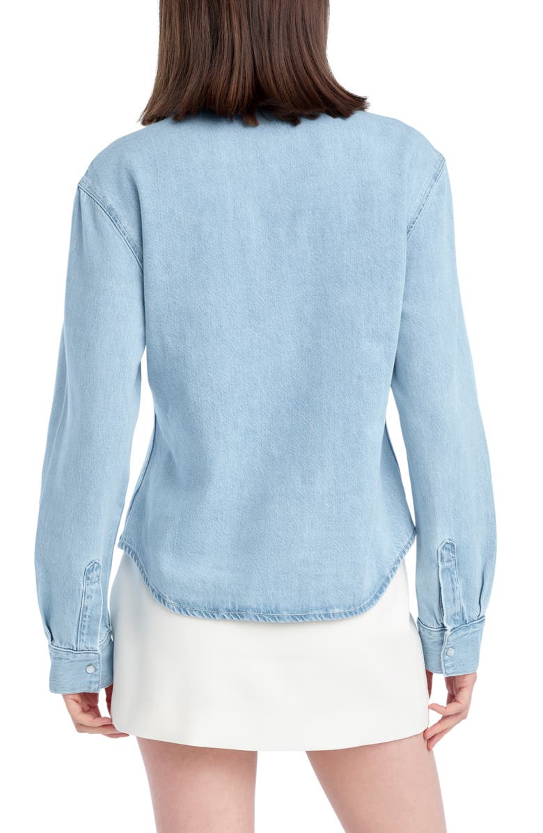 Favorite Daughter The Ace Denim Snap Front Top, Alternate, color, Westwood