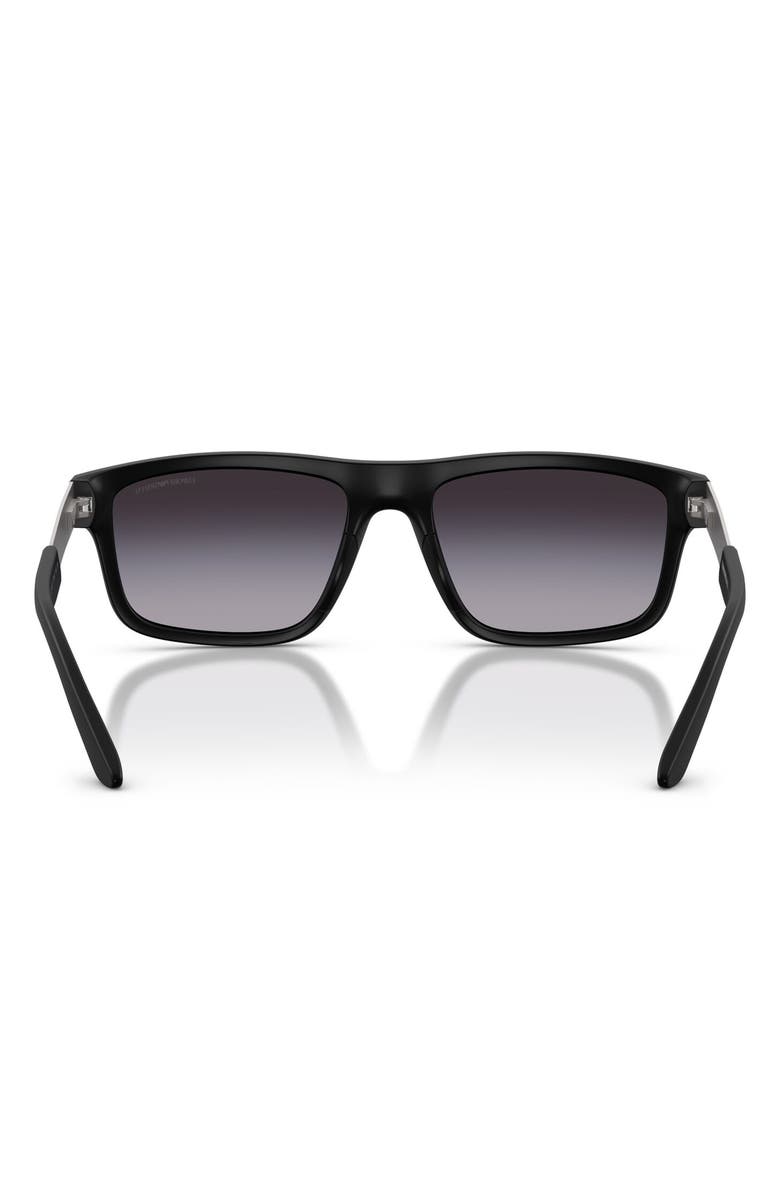 Emporio Armani 57mm Gradient Rectangular Sunglasses, Alternate, color,