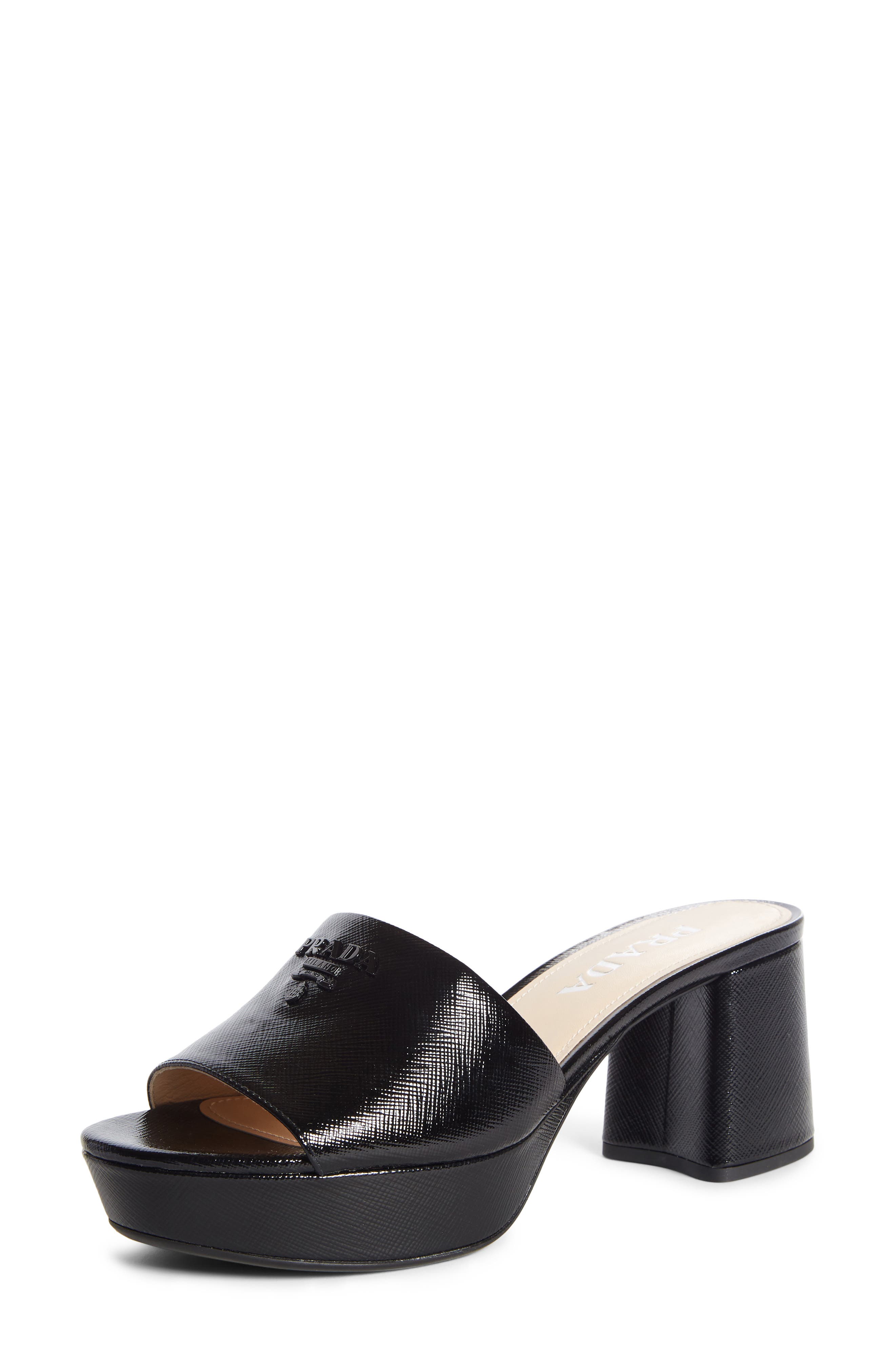 Prada Platform Slide Sandal, Main, color, 
