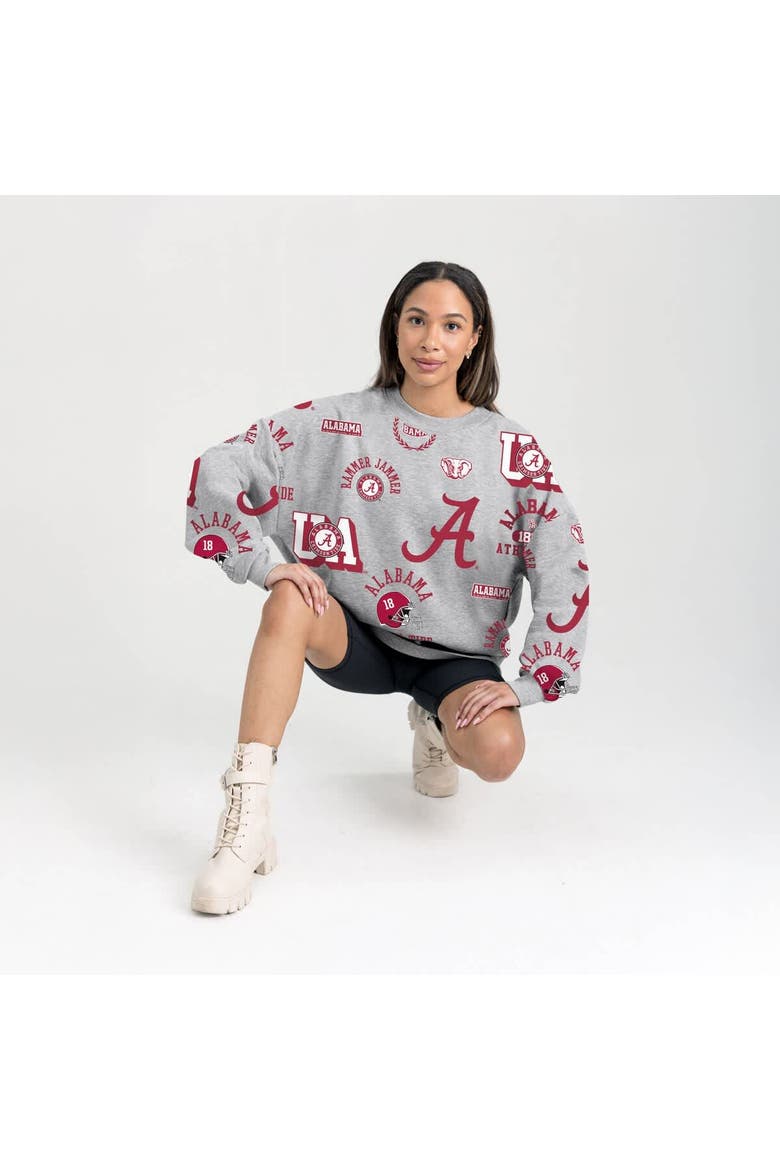 Women's Gameday Couture Gray Alabama Crimson Tide Always on Repeat Fleece Sweatshirt, Alternate, color, Gray