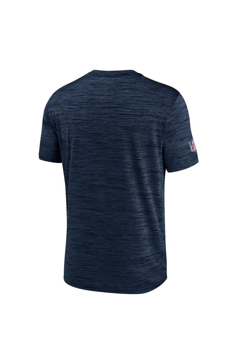 Nike Men's Nike Navy Chicago Bears Sideline Velocity Athletic Stack Performance T-Shirt, Alternate, color, Navy