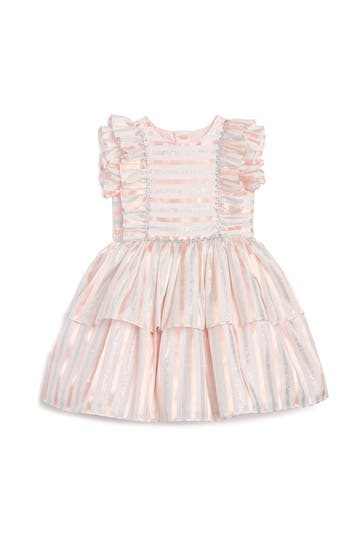Pippa & Julie Kids' Joy Metallic Ruffle Party Dress