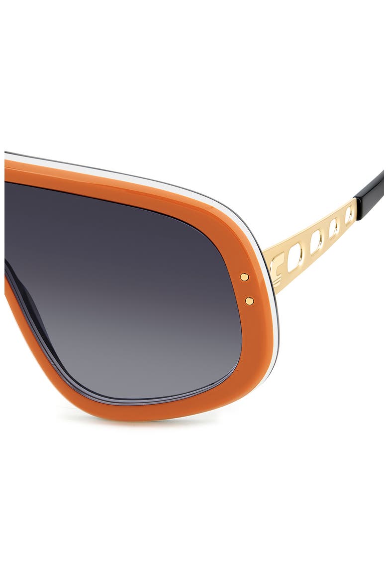 99mm FLAGLAB 17 99mm Shield Sunglasses, Alternate, color, ORANGE GOLD/ DARK GREY SF