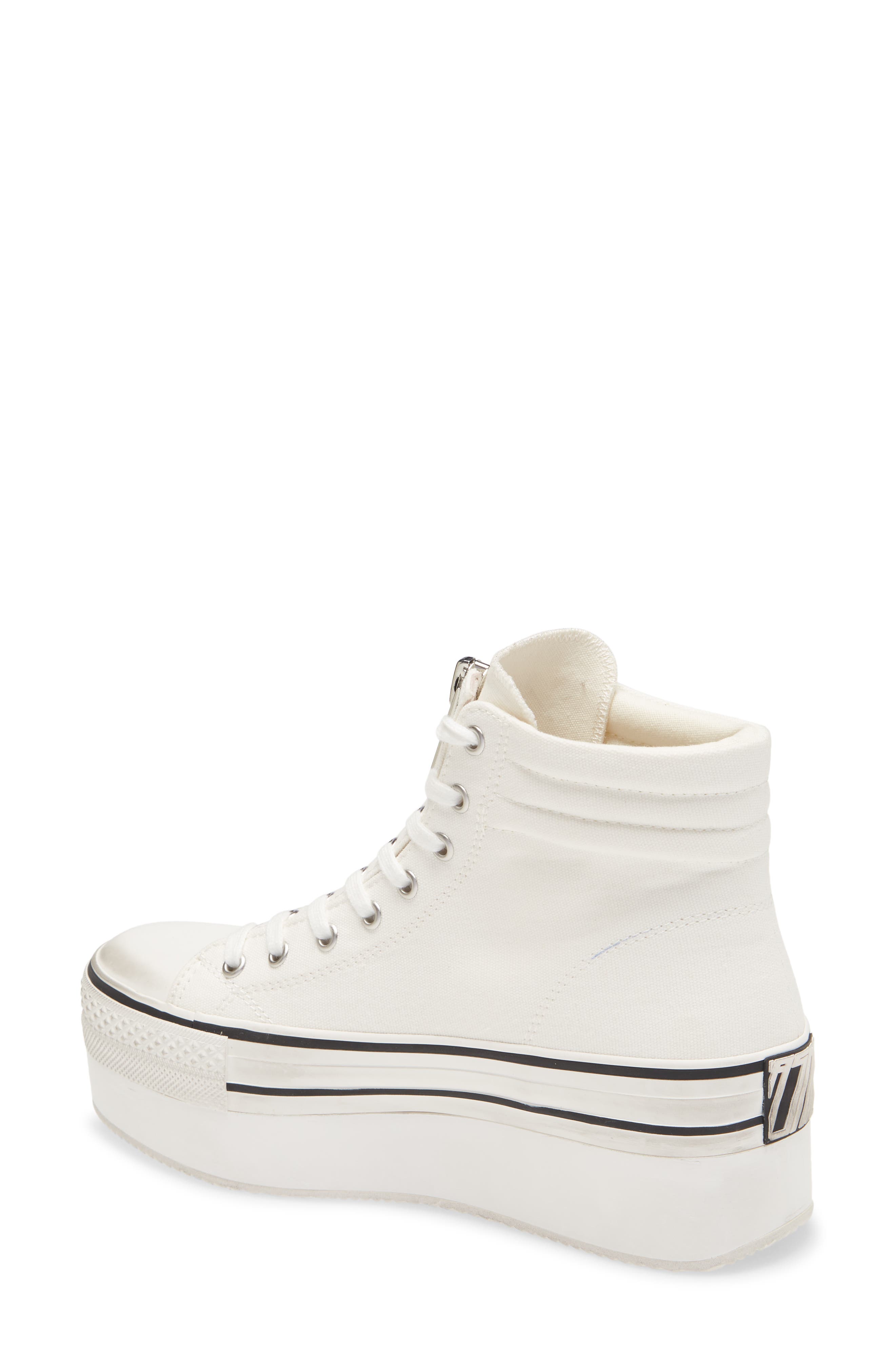 Jagger Platform Sneaker, Alternate, color, WHITE CANVAS