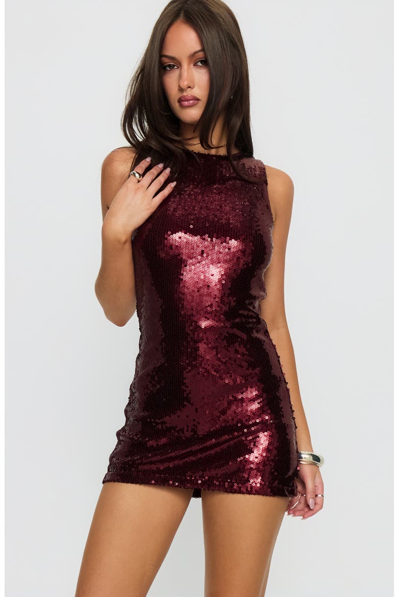 Yumiko Skirted Sequin Romper, Alternate, color, CHERRY SPARKLE